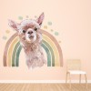 Rainbow Llama Childrens Nursery Wall Sticker