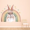 Rainbow Bunny Rabbit Childrens Nursery Wall Sticker