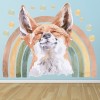 Rainbow Fox Childrens Nursery Wall Sticker