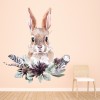 Autumn Flowers & Rabbit Woodland Animal Wall Sticker