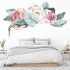 Pink & White Peonies Floral Decor Wall Sticker