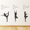 Believe Breathe Yoga Studio Decor Wall Sticker