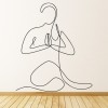 Meditation Pose Yoga Studio Decor Wall Sticker