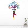 Colourful Yoga Tree Wall Sticker