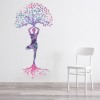 Pink Yoga Tree Yoga Studio Decor Wall Sticker