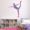 Pink Yoga Pose Yoga Studio Decor Wall Sticker