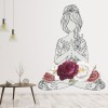 Floral Yoga Meditation Yoga Studio Decor Wall Sticker