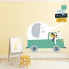 Elephant Dog Green Car Wall Sticker by Les Petits Buttons