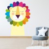 Lion Colouful Wall Sticker by Les Petits Buttons