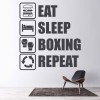 Eat Sleep Boxing Repeat Wall Sticker