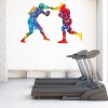 Paint Splash Boxers Boxing Match Wall Sticker