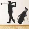 Golfer & Clubs Golf Wall Sticker