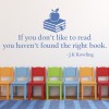 Found The Right Book JK Rowling Quote English Classroom Wall Sticker
