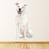 White American Staffordshire Terrier Dog Wall Sticker