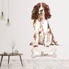 Personalised Name Springer Spaniel Dog Kennels Grooming Wall Sticker