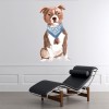 Staffordshire Bull Terrier With Scarf Dog Kennels Grooming Wall Sticker