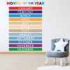Months Of The Year School Classroom Decor Wall Sticker