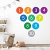Colourful Numbers Maths Classroom Nursery School Wall Sticker