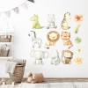 Baby Safari Animals Childrens Nursery Wall Sticker Set