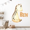 Personalised Name Cute Baby Giraffe Childrens Nursery Wall Sticker