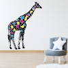Colourful Giraffe Animals Wall Sticker