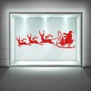 Santa Sleigh Reindeer Christmas Window Sticker