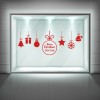 Merry Christmas Baubles Window Sticker