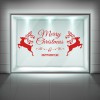 Merry Christmas Reindeer Quote Window Sticker