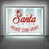 Santa Please Stop Here! Christmas Kids Window Sticker