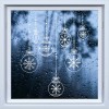 Hanging Christmas Baubles Frosted Window Sticker