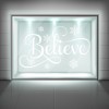 Believe Christmas Festive Quote Frosted Window Sticker