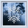 Merry Christmas Snowflake Frosted Window Sticker
