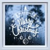 Merry Christmas Stars & Baubles Frosted Window Sticker