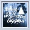 Wishing You A Very Merry Christmas Frosted Window Sticker