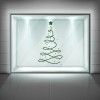 Swirl Christmas Tree Festive Window Sticker