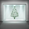 Floral Christmas Tree Window Sticker