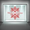 Merry Christmas Snowflake Window Sticker