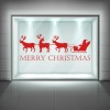 Merry Christmas Santa & Sleigh Window Sticker
