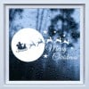 Santa & Reindeer Christmas Night Window Sticker