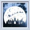 Starry Night Christmas Village Window Sticker