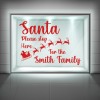 Personalised Family Name Santa Stop Here Christmas Window Sticker