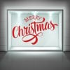 Merry Christmas Swirl Font Window Sticker