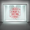 Merry Christmas Holly Design Window Sticker