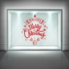 We Wish You A Merry Christmas Baubles & Stars Design Window Sticker
