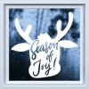 Season Of Joy Reindeer Design Christmas Window Sticker