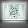 Joy Love Peace Christmas Snowflake Design Window Sticker