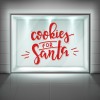 Cookies For Santa Christmas Quote Window Sticker