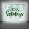 Happy Holidays Christmas Festive Quote Window Sticker