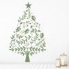Floral Christmas Tree Wall Sticker