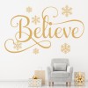 Believe Christmas Festive Quote Wall Sticker